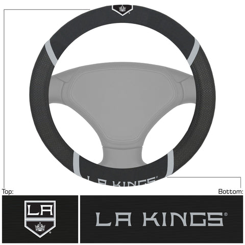 Los Angeles Kings Steering Wheel Cover Mesh/Stitched-0