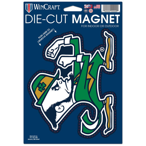 Notre Dame Fighting Irish Magnet 6.25x9 Die Cut Leprechaun Design-0