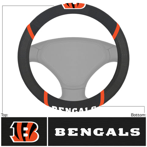 Cincinnati Bengals Steering Wheel Cover Mesh/Stitched-0