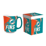 Miami Dolphins Coffee Mug 14oz Ceramic with Matching Box-0