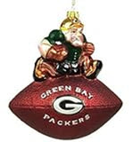 Green Bay Packers Mascot Football Ornament-0