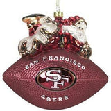 San Francisco 49ers Ornament 5 1/2 Inch Peggy Abrams Glass Football-0