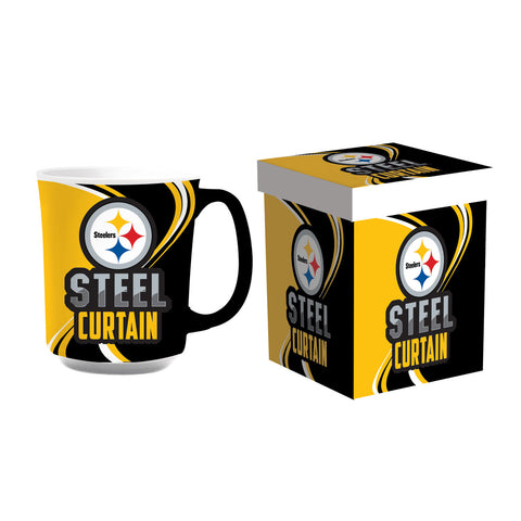 Pittsburgh Steelers Coffee Mug 14oz Ceramic with Matching Box-0