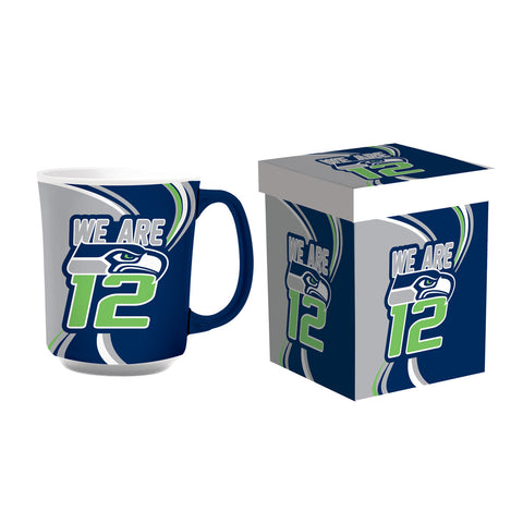 Seattle Seahawks Coffee Mug 14oz Ceramic with Matching Box-0