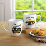 Green Bay Packers Coffee Mug 17oz Ceramic 2 Piece Set with Gift Box-0