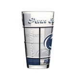 Penn State Nittany Lions Pint Glass 16oz Quilted Stained Boxed-0