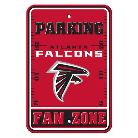 Atlanta Falcons Sign 12x18 Plastic Fan Zone Parking Style CO-0