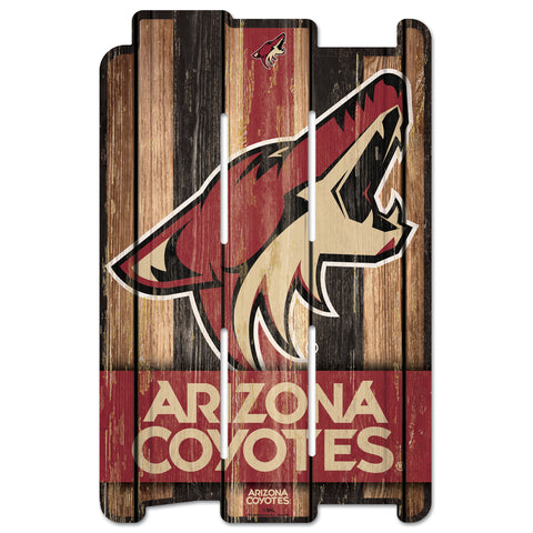 Arizona Coyotes Sign 11x17 Wood Fence Style-0