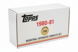 1980-81 Topps Basketball Separated Complete Set