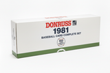 1981 Donruss Baseball Card Complete Set