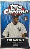 2011 Topps Baseball Chrome Card Sealed Pack