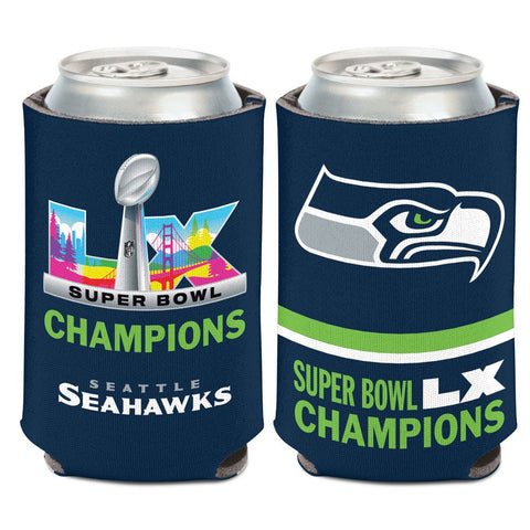 Seattle Seahawks Can Cooler Champ Super Bowl LX Champ-0