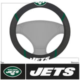 New York Jets Steering Wheel Cover Mesh/Stitched-0