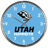 Utah Mammoth Round Chrome Wall Clock Periodic Restock-0