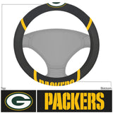 Green Bay Packers Steering Wheel Cover Mesh/Stitched-0