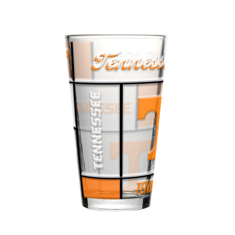 Tennessee Volunteers Pint Glass 16oz Quilted Stained Boxed-0