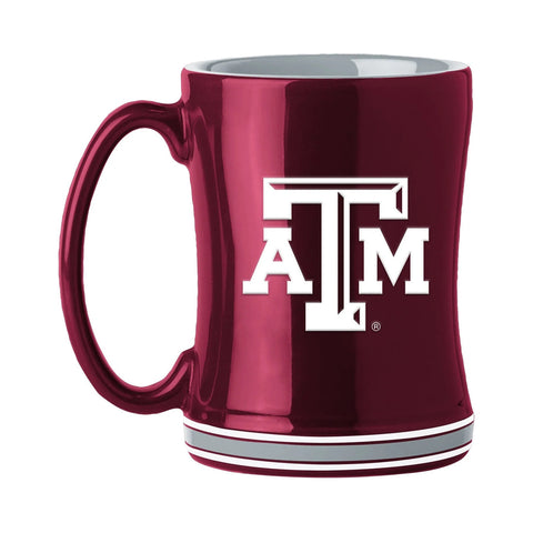 Texas A&M Aggies Coffee Mug 14oz Sculpted Relief Team Color-0