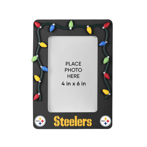 Pittsburgh Steelers Picture Frame with Holiday Lights-0