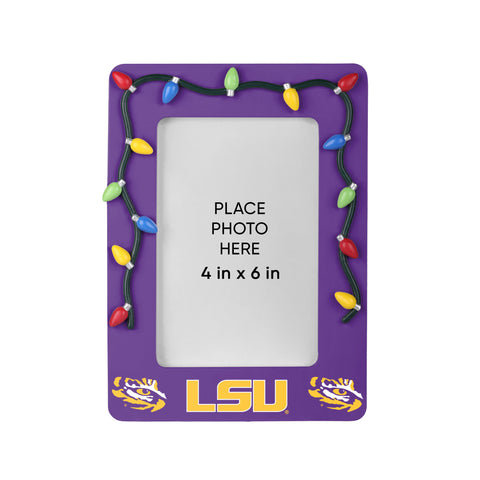 LSU Tigers Picture Frame with Holiday Lights-0