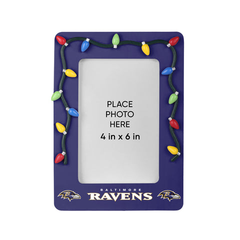 Baltimore Ravens Picture Frame with Holiday Lights-0