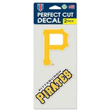 Pittsburgh Pirates Decal 4x4 Perfect Cut Set of 2 - Special Order-0