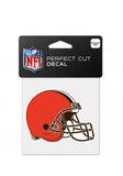 Cleveland Browns Decal 4x4 Perfect Cut Color Helmet Design - Special Order-0