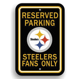 Pittsburgh Steelers Sign 12x18 Plastic Reserved Parking Style-0