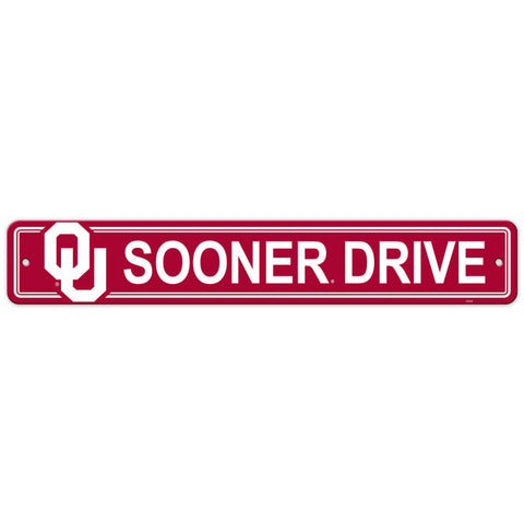 Oklahoma Sooners Sign 4x24 Plastic Street Style CO-0