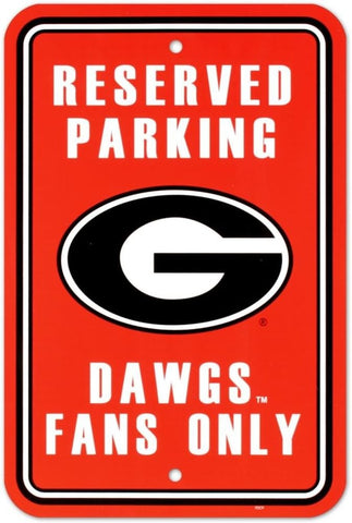 Georgia Bulldogs Sign 12x18 Plastic Reserved Parking Style CO-0