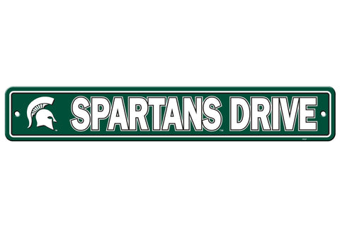 Michigan State Spartans Sign 4x24 Plastic Street Style CO-0