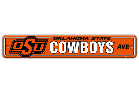 Oklahoma State Cowboys Sign 4x24 Plastic Street Style CO-0