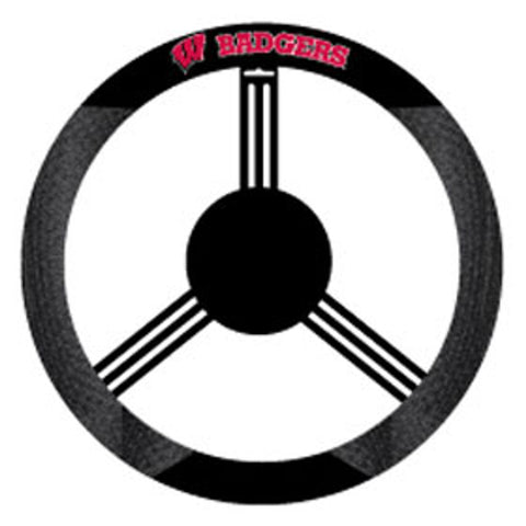 Wisconsin Badgers Steering Wheel Cover Mesh Style CO-0