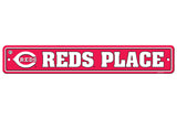 Cincinnati Reds Sign 4x24 Plastic Street Style CO-0