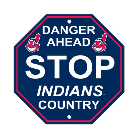 Cleveland Indians Sign 12x12 Plastic Stop Style CO-0