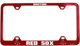 Boston Red Sox License Plate Frame Laser Cut Blue-0