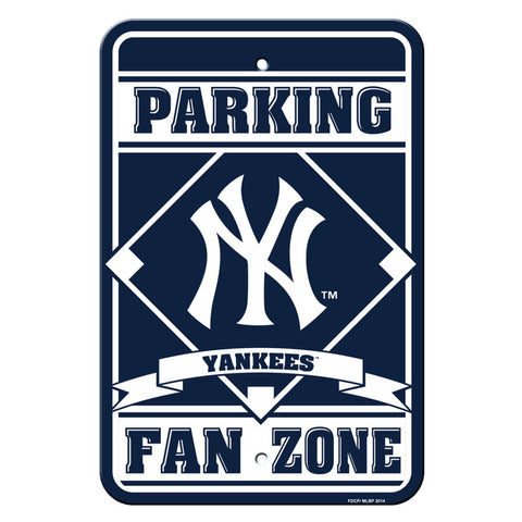 New York Yankees Sign 12x18 Plastic Fan Zone Parking Style CO-0