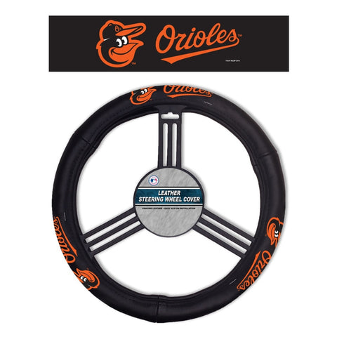 Baltimore Orioles Steering Wheel Cover Leather CO-0