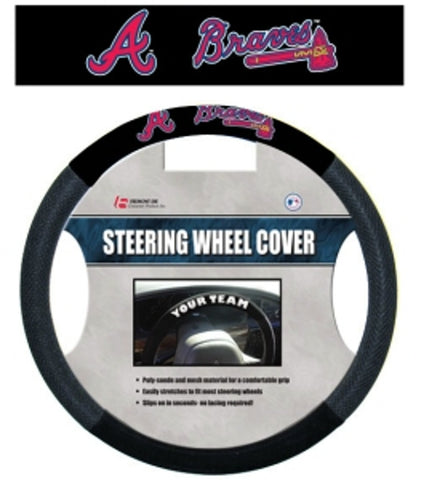 Atlanta Braves Steering Wheel Cover Mesh Style CO-0