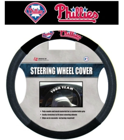 Philadelphia Phillies Steering Wheel Cover Mesh Style CO-0