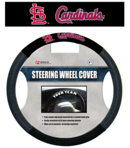 St. Louis Cardinals Steering Wheel Cover Mesh Style CO-0