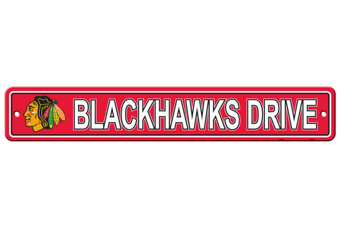 Chicago Blackhawks Sign 4x24 Plastic Street Style CO-0