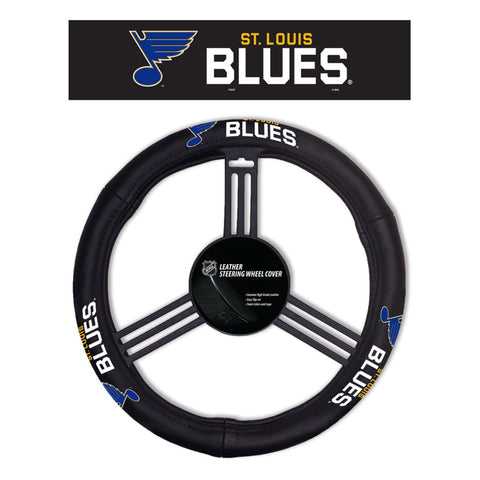 St. Louis Blues Steering Wheel Cover Leather CO-0