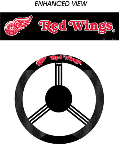 Detroit Red Wings Steering Wheel Cover Mesh Style CO-0