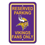 Minnesota Vikings Sign 12x18 Plastic Reserved Parking Style-0