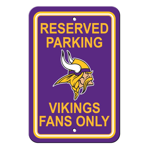 Minnesota Vikings Sign 12x18 Plastic Reserved Parking Style-0