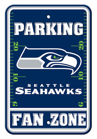 Seattle Seahawks Sign 12x18 Plastic Fan Zone Parking Style CO-0