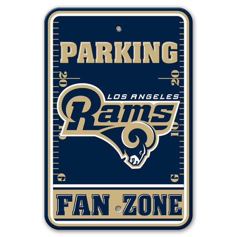 Los Angeles Rams Sign 12x18 Plastic Fan Zone Parking Style-0