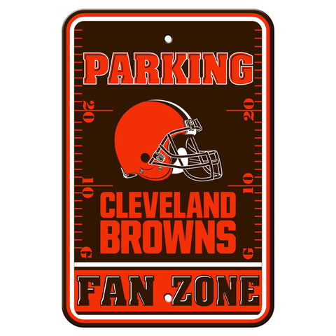 Cleveland Browns Sign 12x18 Plastic Fan Zone Parking Style CO-0