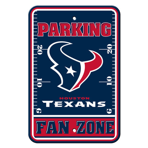 Houston Texans Sign 12x18 Plastic Fan Zone Parking Style CO-0