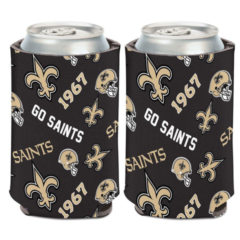 New Orleans Saints Can Cooler Scatterprint Design-0